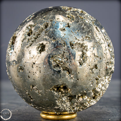 Natürliche Dekorative Pyrit-Kristall Kugel / Druse - 1032,08g - 78,5mm