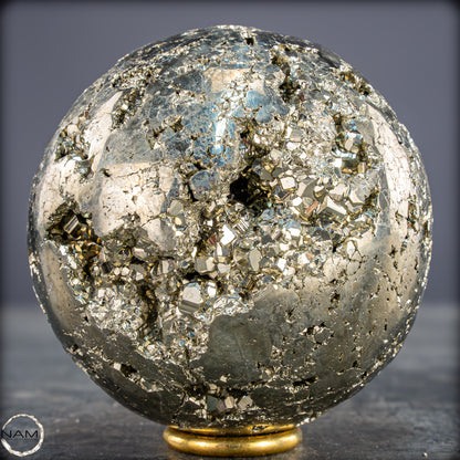 Natürliche Dekorative Pyrit-Kristall Kugel / Druse - 1032,08g - 78,5mm