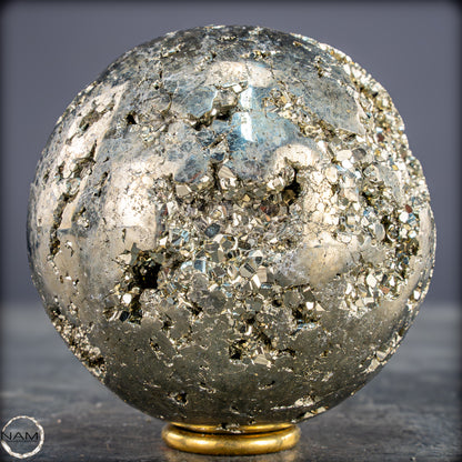 Natürliche Dekorative Pyrit-Kristall Kugel / Druse - 1032,08g - 78,5mm