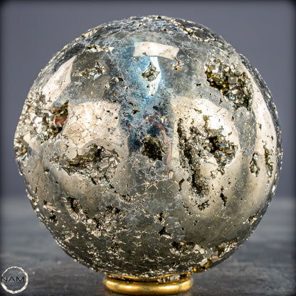 Natürliche Dekorative Pyrit-Kristall Kugel / Druse - 1032,08g - 78,5mm