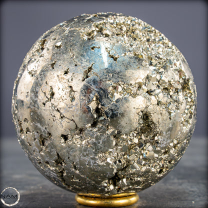 Natürliche Dekorative Pyrit-Kristall Kugel / Druse - 1032,08g - 78,5mm