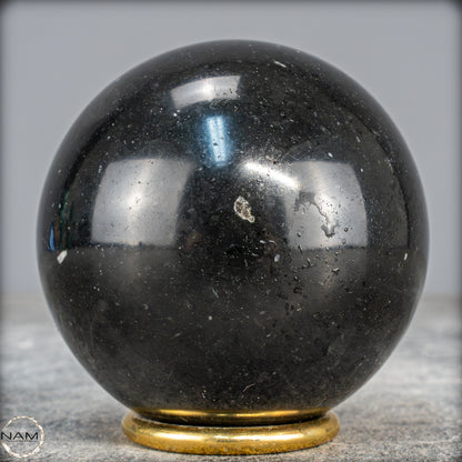 Schwarze Tourmalin-Kristall Kugel aus Brasilien - 660,34g - 75mm