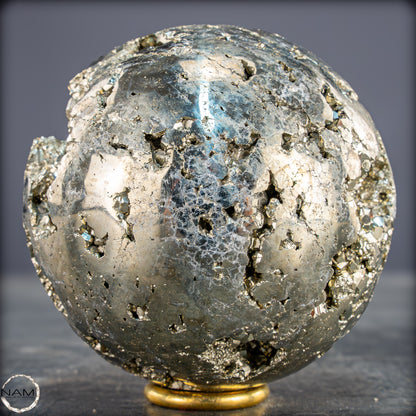 Natürliche Dekorative Pyrit-Kristall Kugel / Druse - 1032,08g - 78,5mm