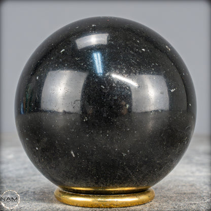 Schwarze Tourmalin-Kristall Kugel aus Brasilien - 660,34g - 75mm