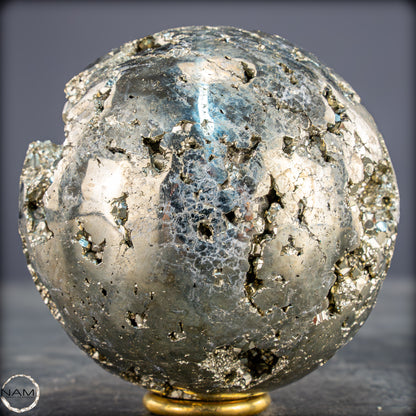 Natürliche Dekorative Pyrit-Kristall Kugel / Druse - 1032,08g - 78,5mm