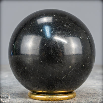 Schwarze Tourmalin-Kristall Kugel aus Brasilien - 660,34g - 75mm