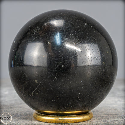 Schwarze Tourmalin-Kristall Kugel aus Brasilien - 660,34g - 75mm