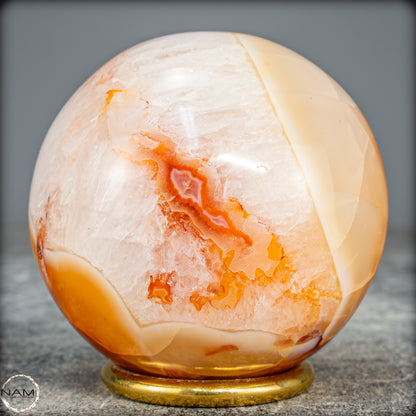 Natürliche Mehrfabige Carneol Kristall Kugel - 463,62g - 69,5mm