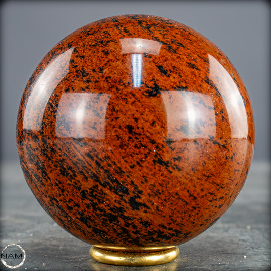 Natürliche Mahagoni-Obsidian Kristall-Kugel - 439,95g