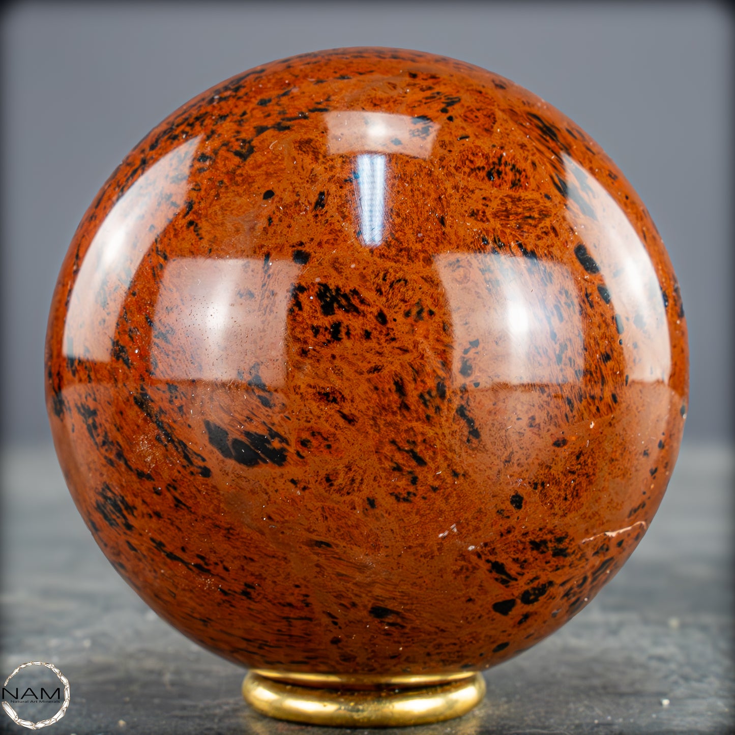 Natürliche Mahagoni-Obsidian Kristall-Kugel - 439,95g