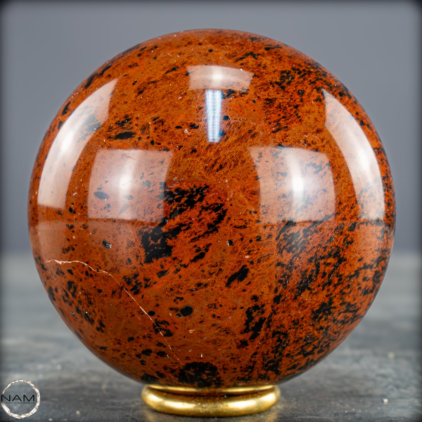 Natürliche Mahagoni-Obsidian Kristall-Kugel - 439,95g