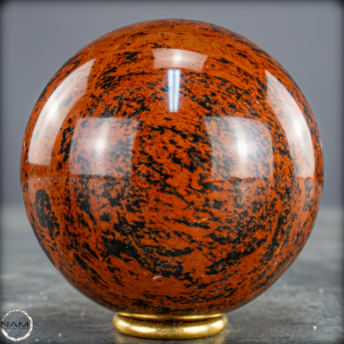 Natürliche Mahagoni-Obsidian Kristall-Kugel - 439,95g