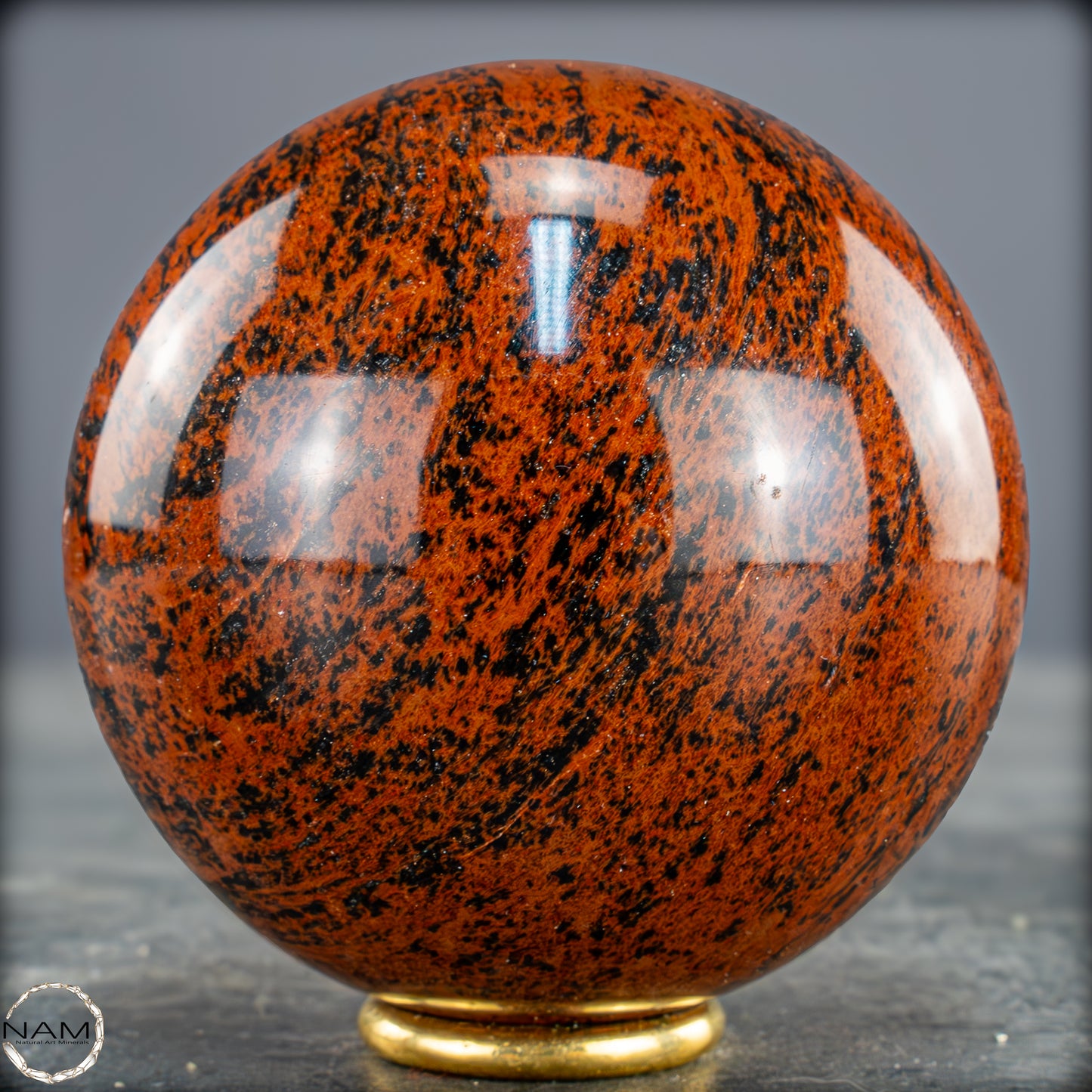 Natürliche Mahagoni-Obsidian Kristall-Kugel - 439,95g