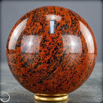 Natürliche Mahagoni-Obsidian Kristall-Kugel - 439,95g