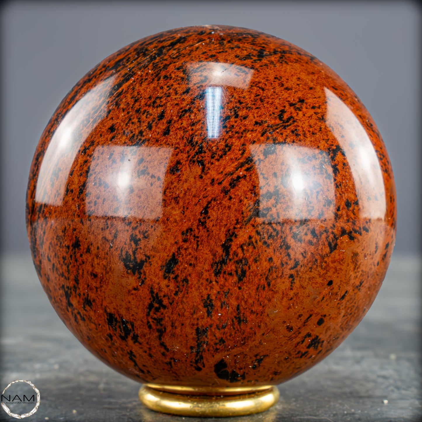 Natürliche Mahagoni-Obsidian Kristall-Kugel - 439,95g