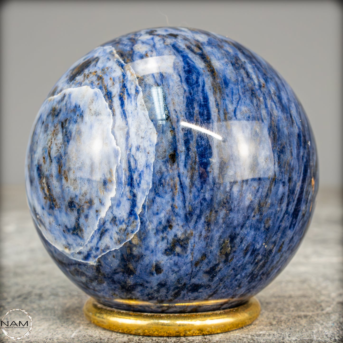 Natürliche Sodalith Kugel – 423,65g - 69mm