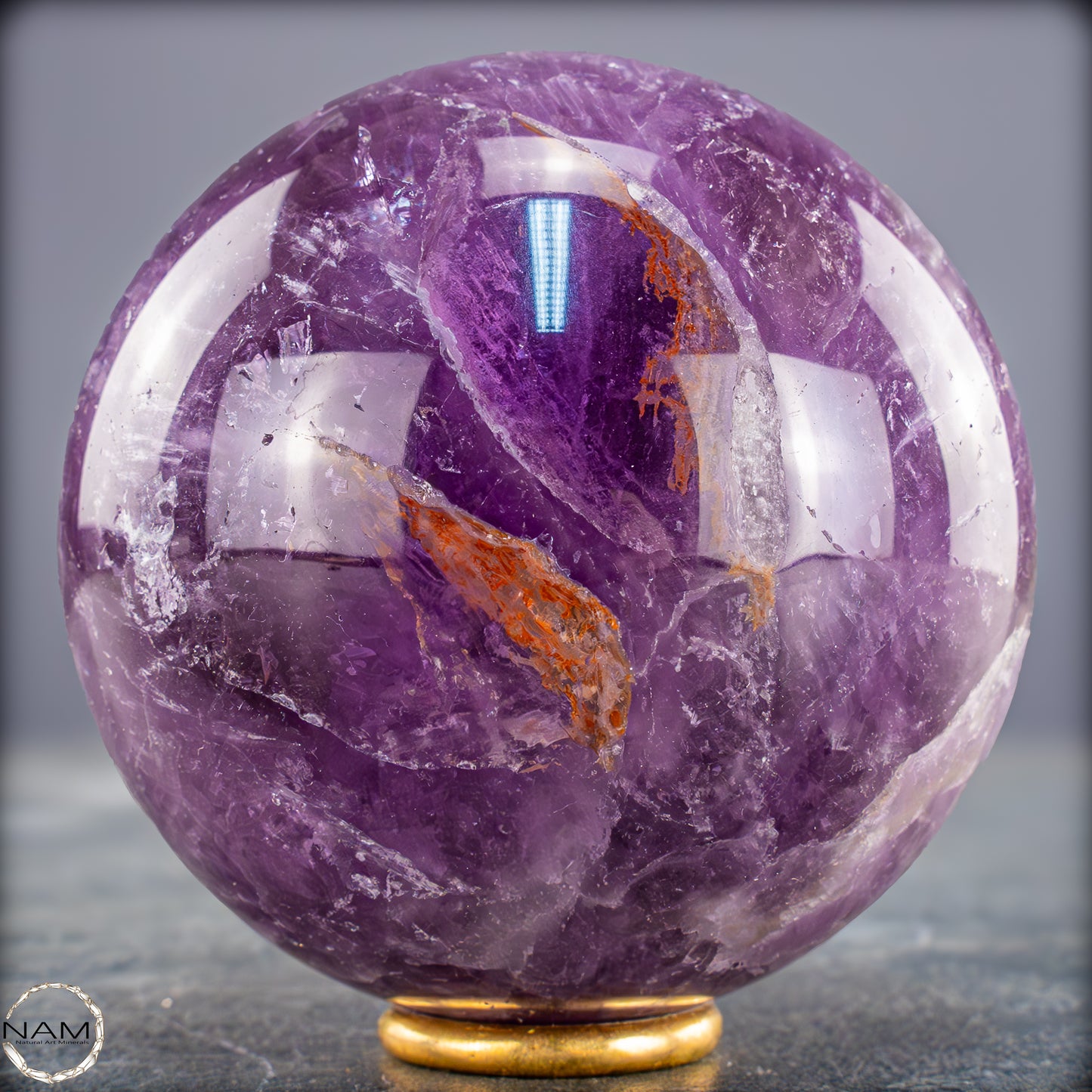 Natürliche Amethyst-Kristall Kugel, Brasilien - 632,79g - 77mm