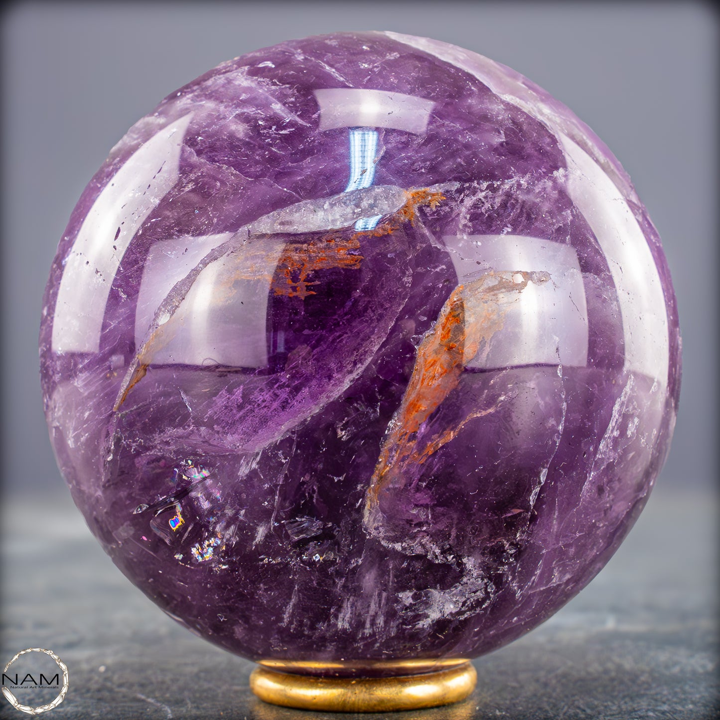 Natürliche Amethyst-Kristall Kugel, Brasilien - 632,79g - 77mm