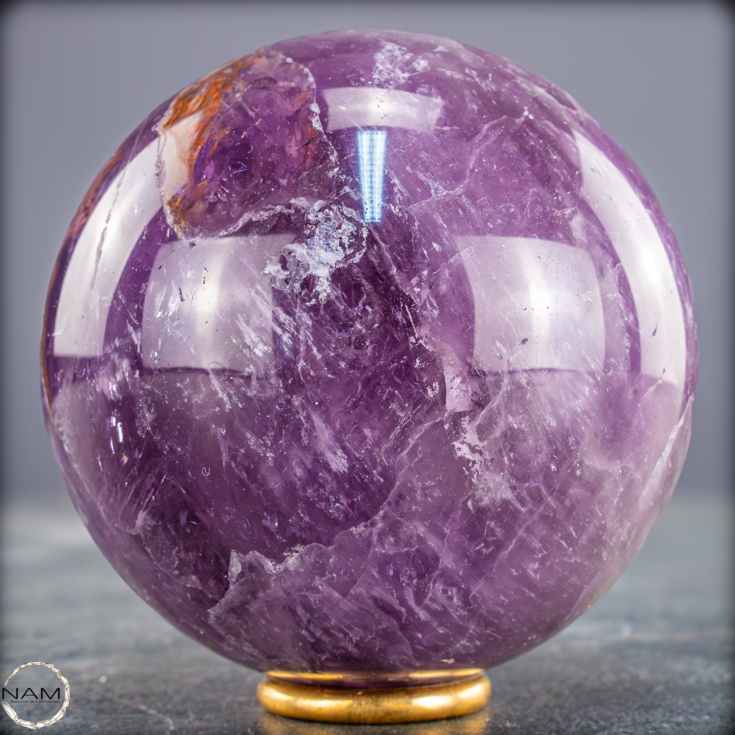 Natürliche Amethyst-Kristall Kugel, Brasilien - 632,79g - 77mm
