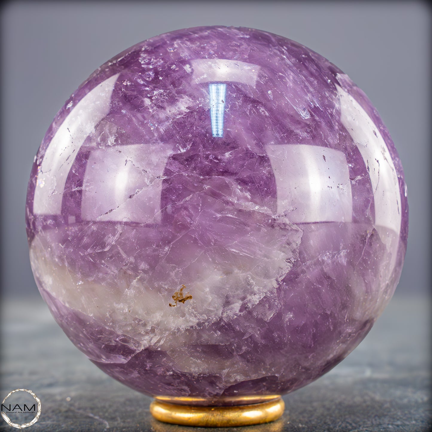 Natürliche Amethyst-Kristall Kugel, Brasilien - 632,79g - 77mm