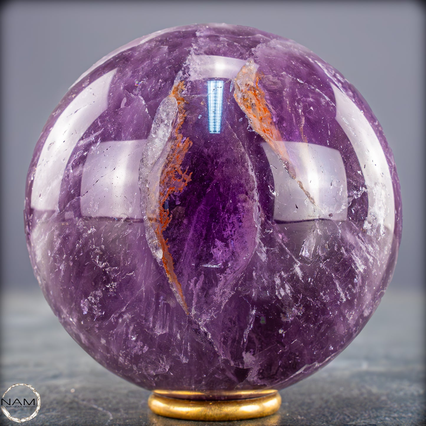 Natürliche Amethyst-Kristall Kugel, Brasilien - 632,79g - 77mm