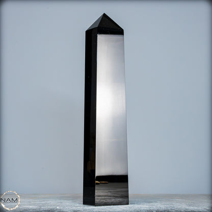 Natürliche Schwarze Obsidian Kristall-Obelisk - 1195,81g