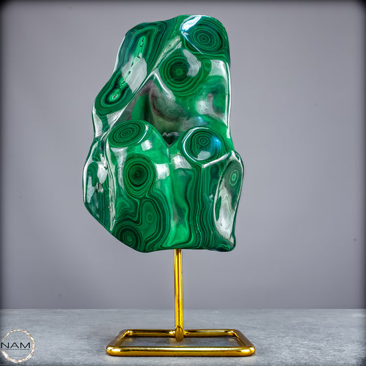 Natürlicher Großer Malachit Poliert auf Ständer - 4671,37g