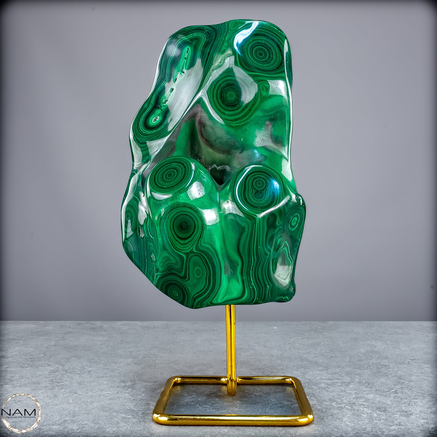 Natürlicher Großer Malachit Poliert auf Ständer - 4671,37g