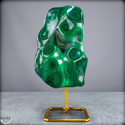 Natürlicher Großer Malachit Poliert auf Ständer - 4671,37g