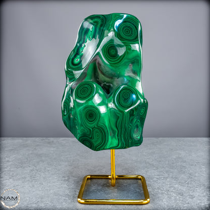 Natürlicher Großer Malachit Poliert auf Ständer - 4671,37g