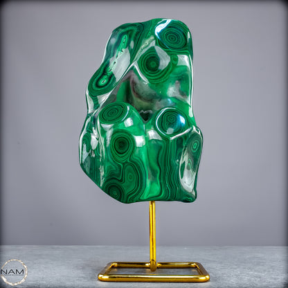 Natürlicher Großer Malachit Poliert auf Ständer - 4671,37g