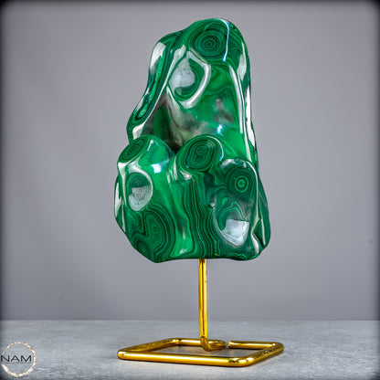 Natürlicher Großer Malachit Poliert auf Ständer - 4671,37g