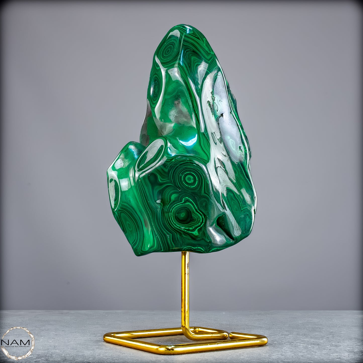 Natürlicher Großer Malachit Poliert auf Ständer - 4671,37g