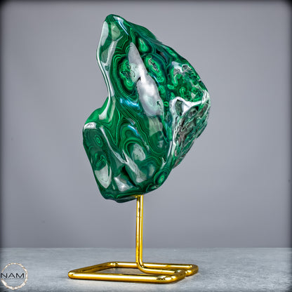 Natürlicher Großer Malachit Poliert auf Ständer - 4671,37g