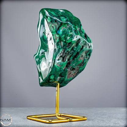 Natürlicher Großer Malachit Poliert auf Ständer - 4671,37g