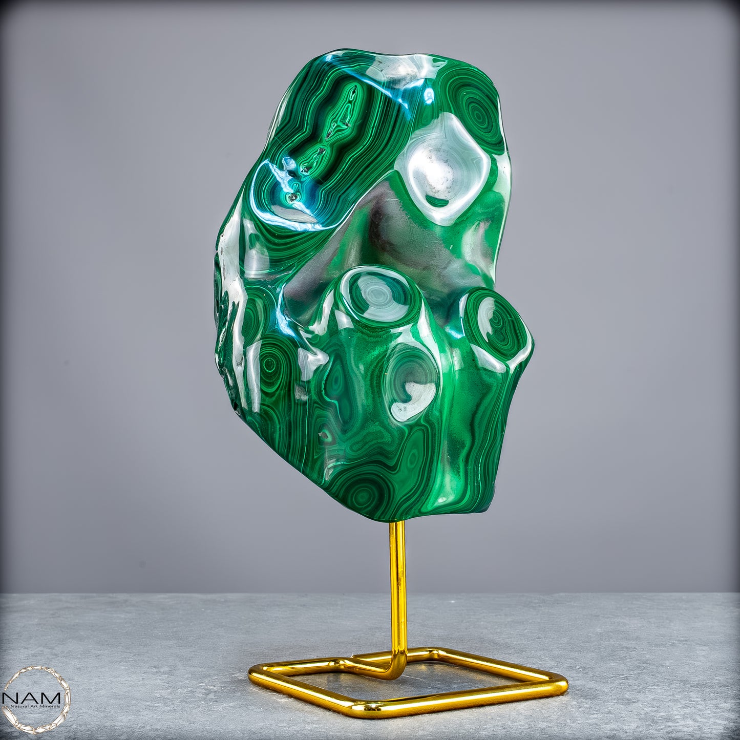 Natürlicher Großer Malachit Poliert auf Ständer - 4671,37g