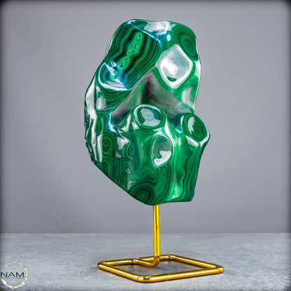 Natürlicher Großer Malachit Poliert auf Ständer - 4671,37g