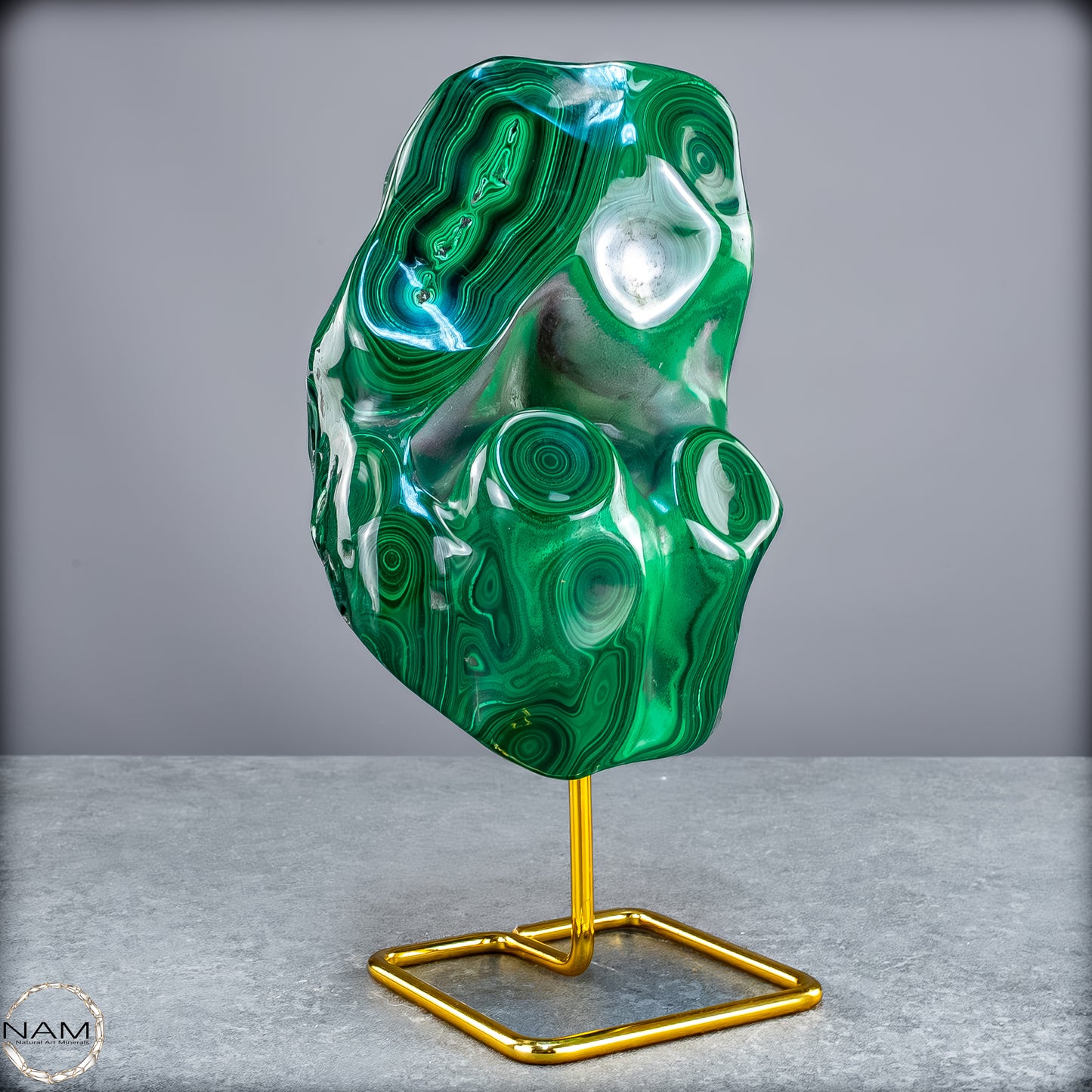 Natürlicher Großer Malachit Poliert auf Ständer - 4671,37g
