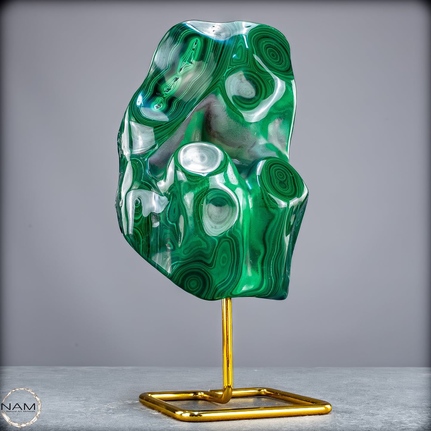Natürlicher Großer Malachit Poliert auf Ständer - 4671,37g