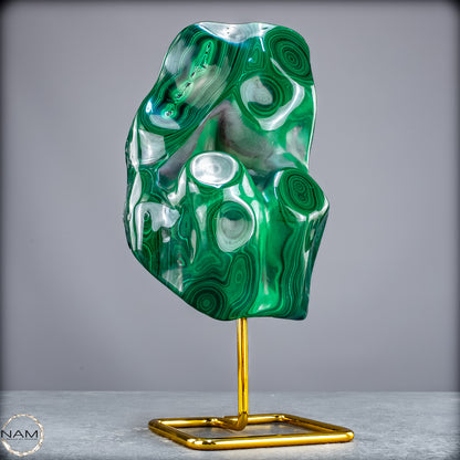 Natürlicher Großer Malachit Poliert auf Ständer - 4671,37g