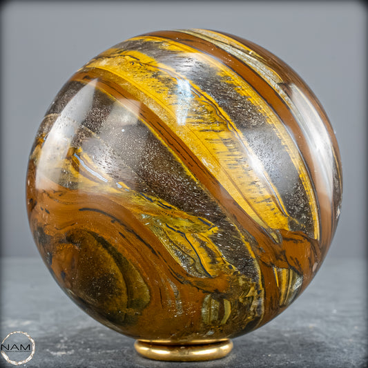 Natürliche Tigerauge-Kugel - 962,75g - 84mm