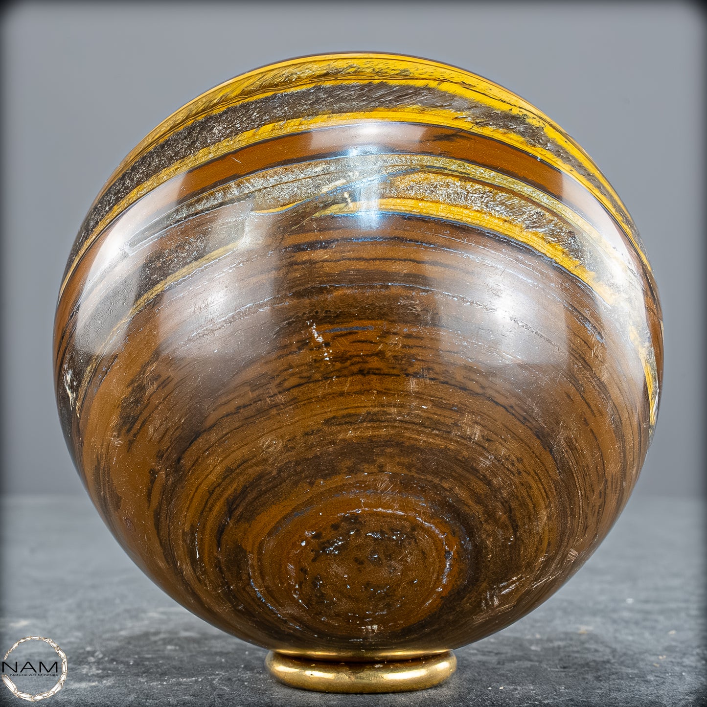 Natürliche Tigerauge-Kugel - 962,75g - 84mm