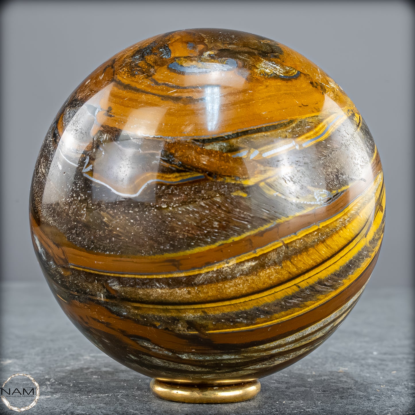 Natürliche Tigerauge-Kugel - 962,75g - 84mm