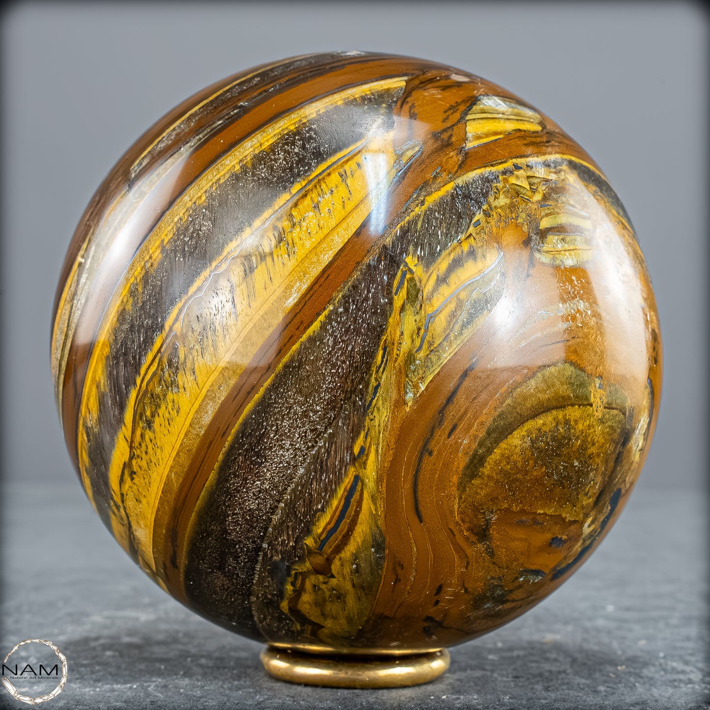 Natürliche Tigerauge-Kugel - 962,75g - 84mm