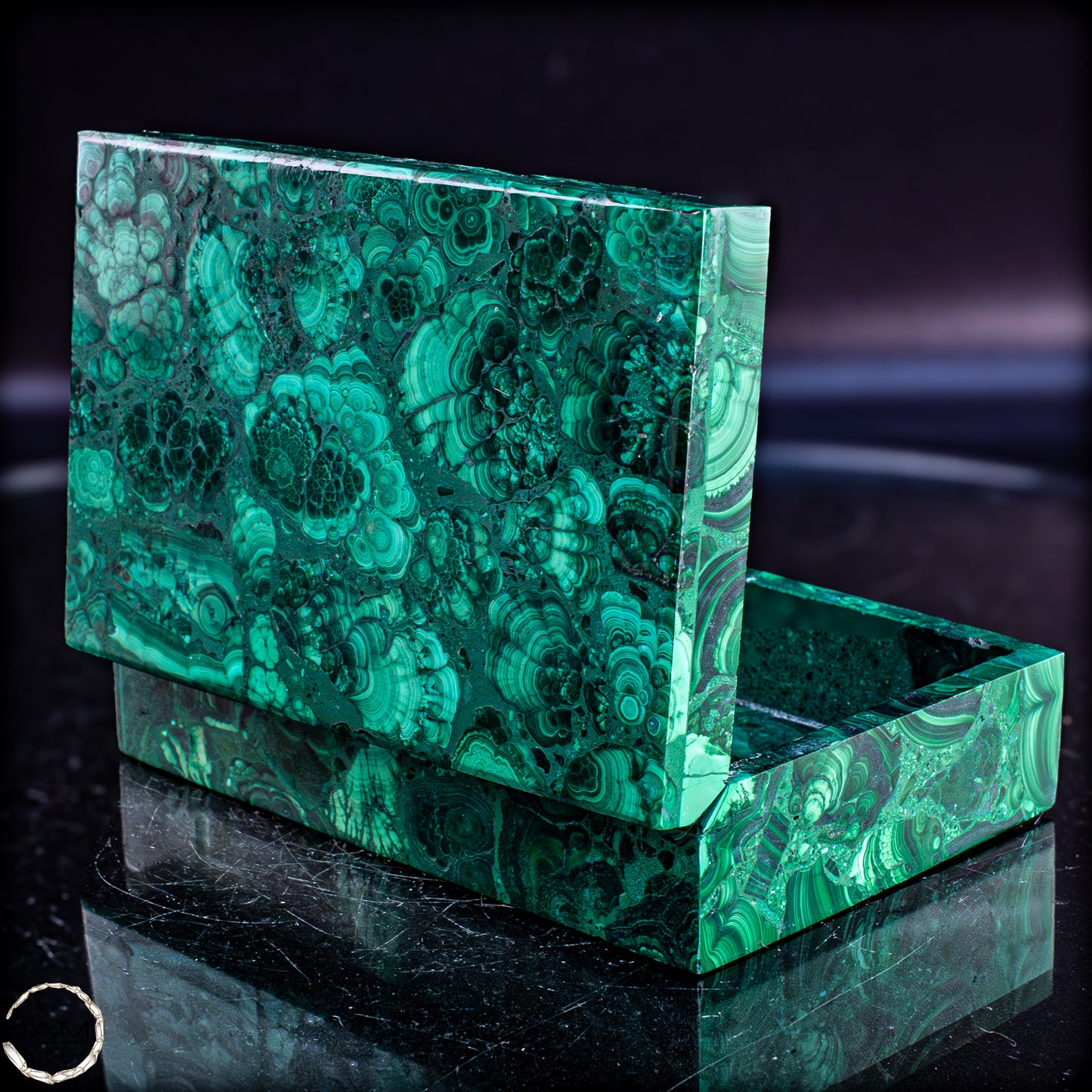 Einzigartige Malachit & Chrysocolla Schmuckkästchen/Box - 1034,22g