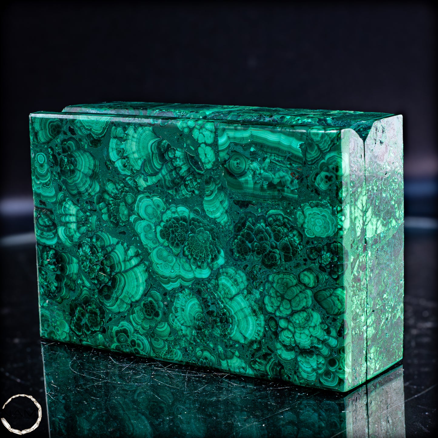 Einzigartige Malachit & Chrysocolla Schmuckkästchen/Box - 1034,22g