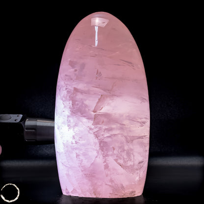 Natürliche Rosenquarz-Kristall Freiform aus Brasilien - 1810,62g