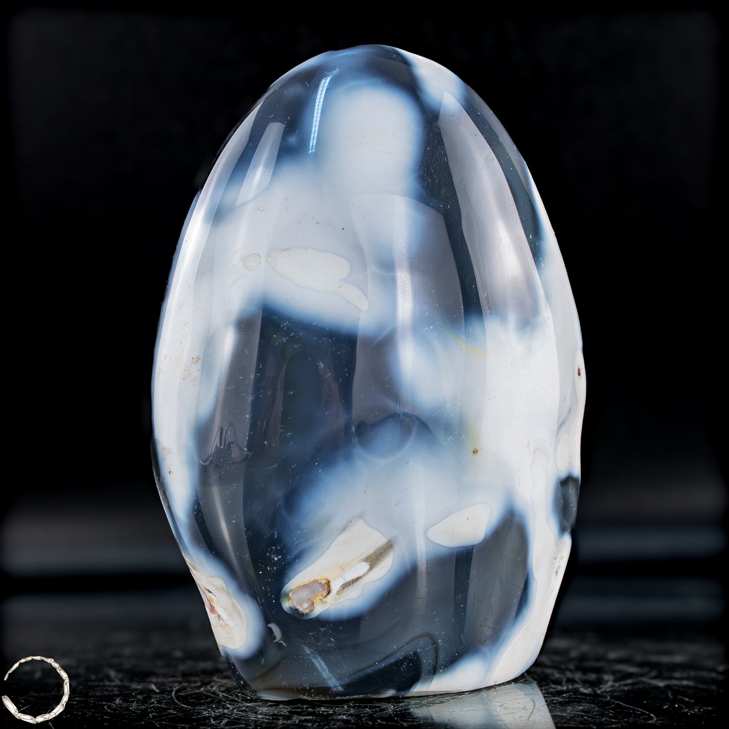 Natürliche Orca-Achat Kristall Freiform aus Brasilien - 775,38g