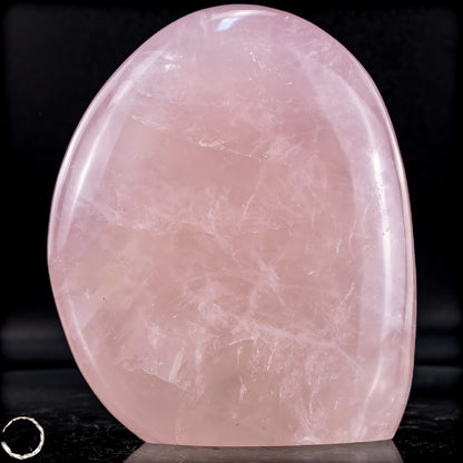 Natürliche Rosenquarz-Kristall Freiform aus Brasilien - 954,51g