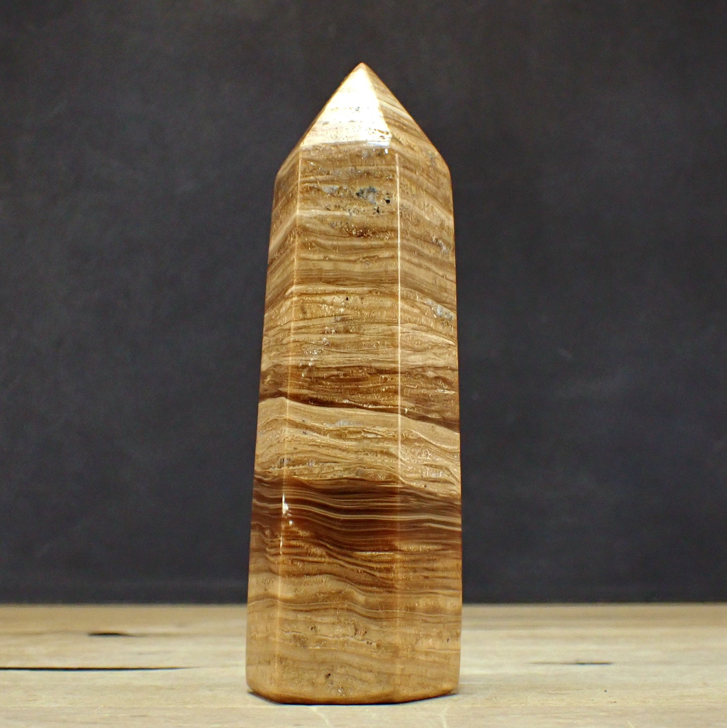 Aragonit Obelisk - 538,88g - 159 x 50 x 42 mm